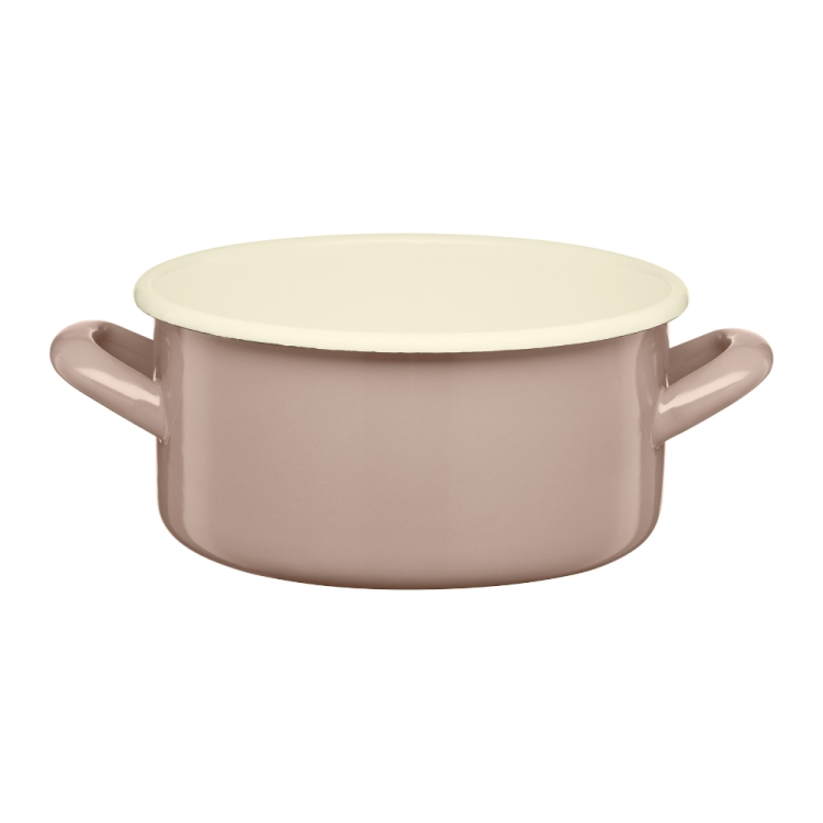 Rondel emaliowany gładki GORDON 16cm jasny róż